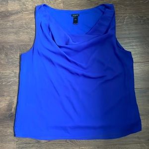 SOLD Ann Taylor royal blue cowl neck blouse 👑